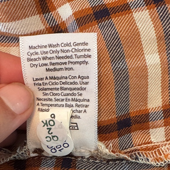 Terra & Sky Brown Plaid Button Down Shirt women’s 14w - Picture 12 of 12